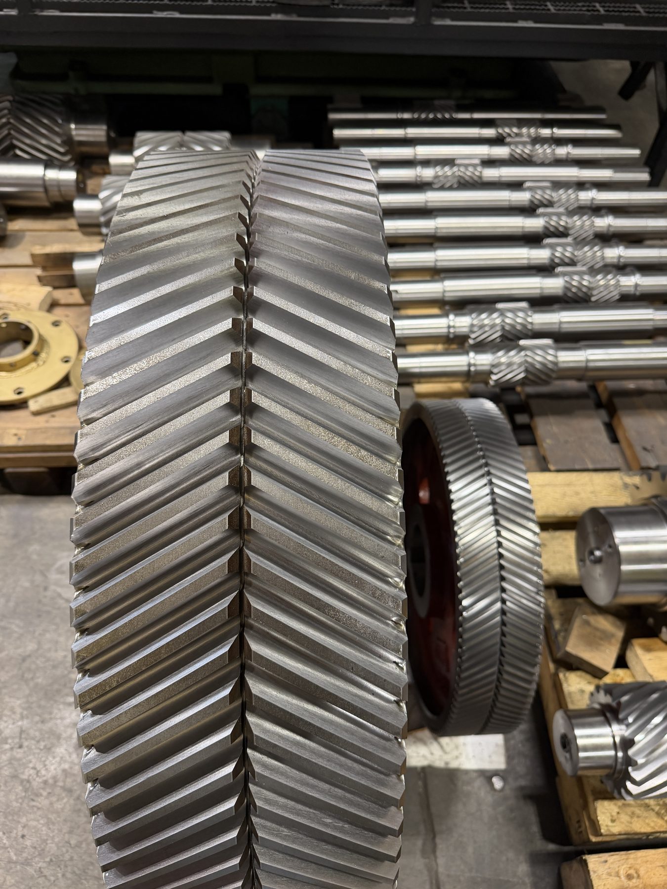 Herringbone gear teeth