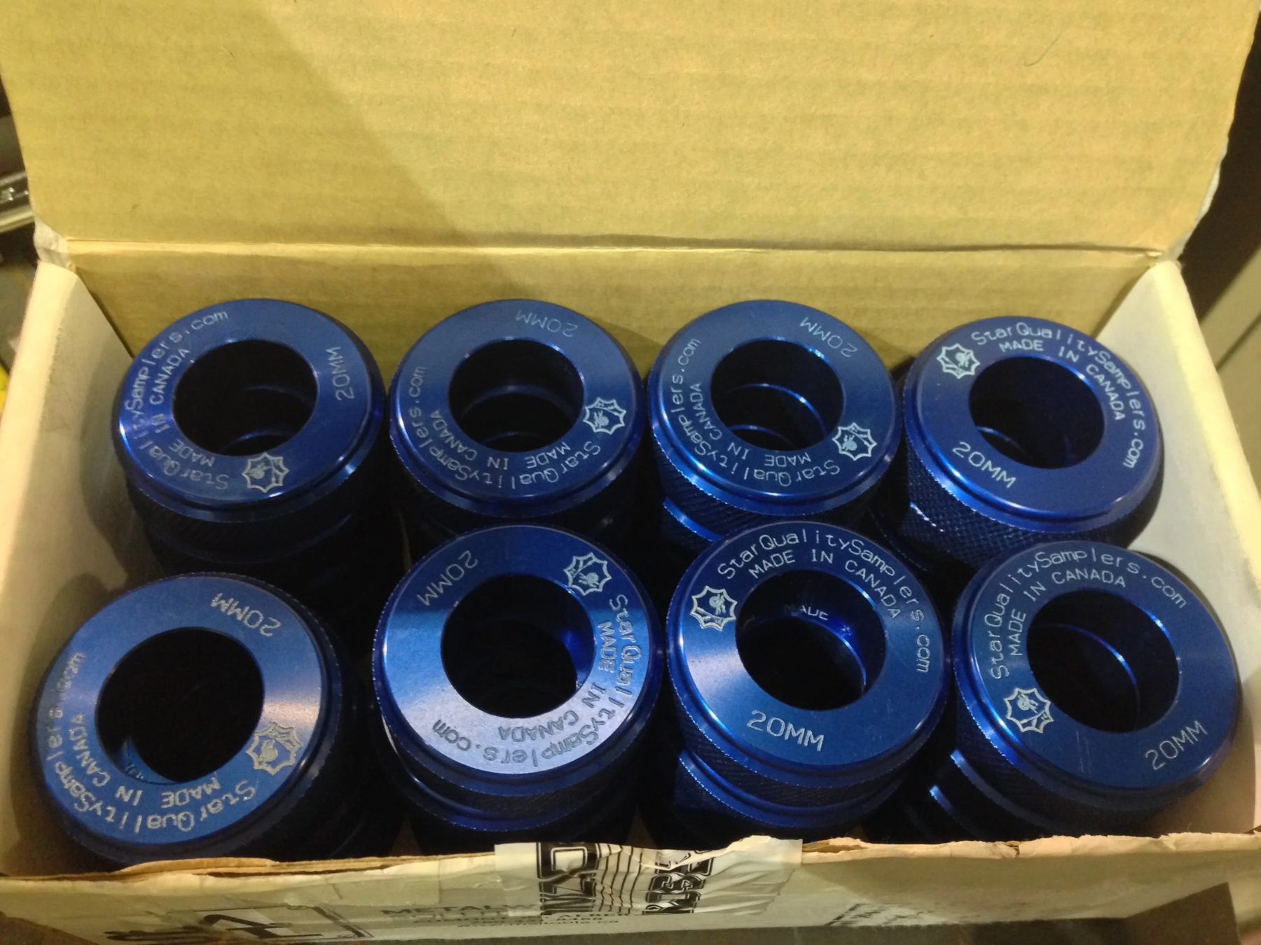 Anodized sampler components